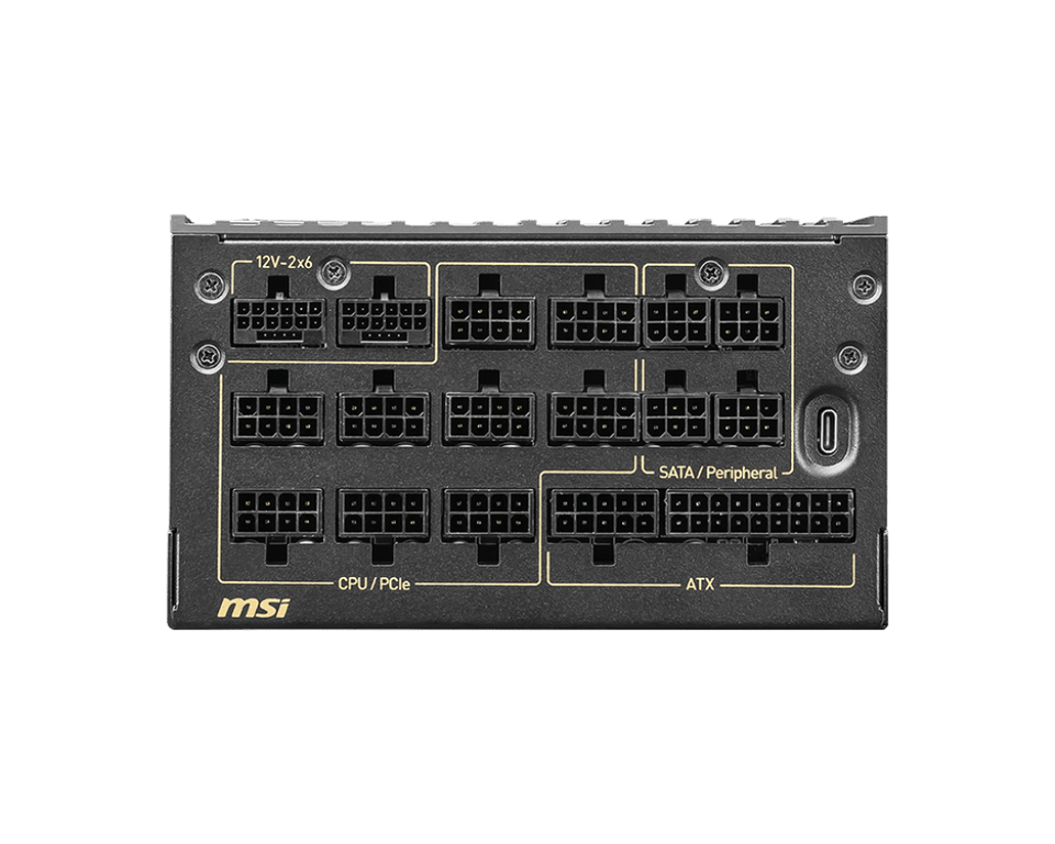 1600W MSI MEG Ai1600T PCIE5 ATX 3.1 Titanium Modular PSU