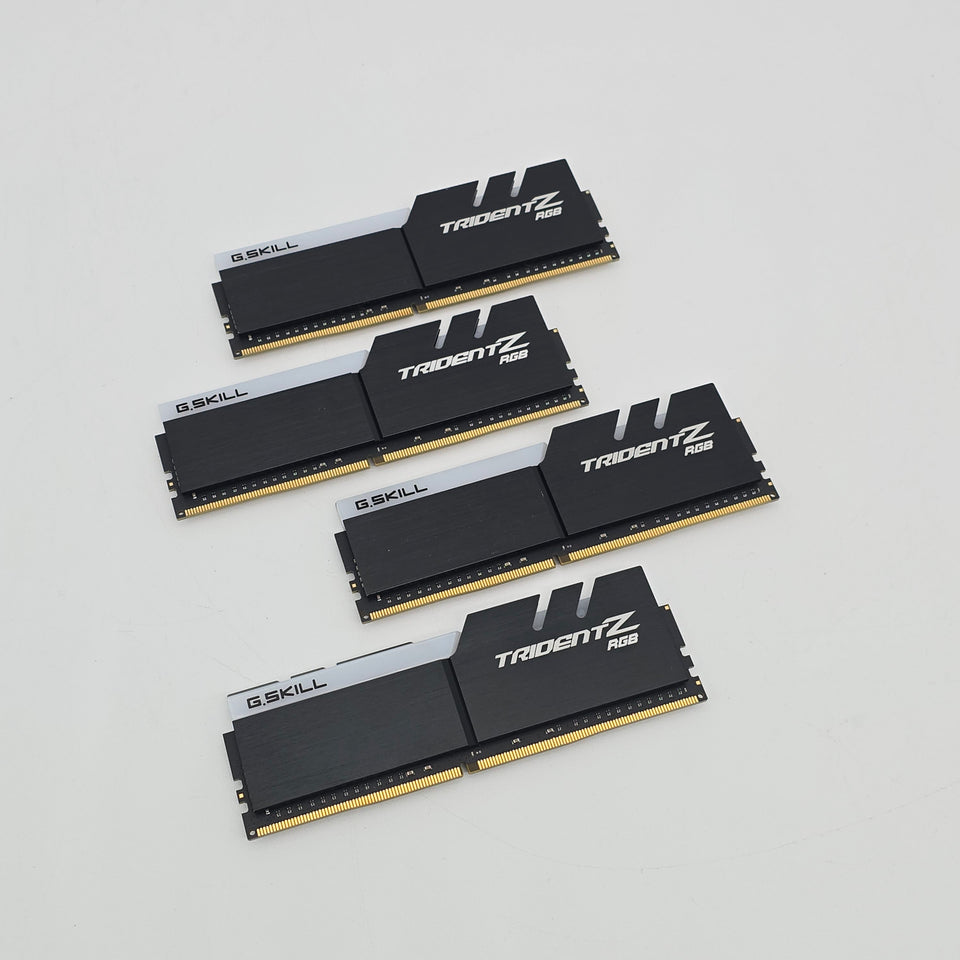 128GB G.Skill DDR4 TridentZ RGB 3200MHz RAM CL16.  Desktop Computer Gaming Memory. Black and Silver