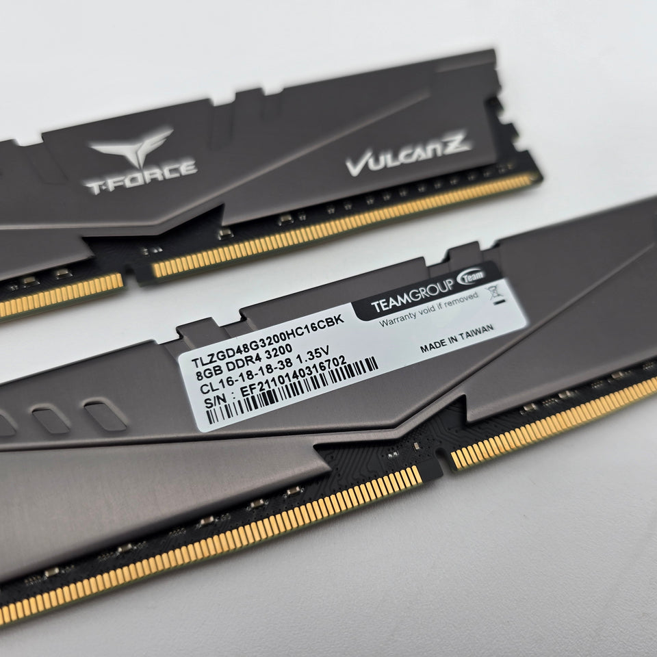 16GB DDR4 RAM TForce Vulcan. 2x8GB Sticks. CL16-18-18-38