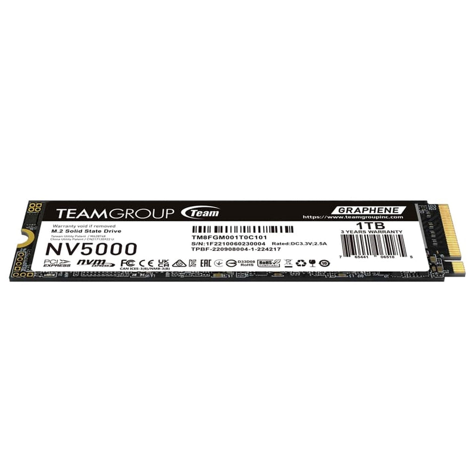 1TB TeamGroup NV5000 PCIe 4.0 NVMe M.2 SSD