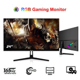 HAJAAN 24 Inch FHD 1080p Curved Gaming Monitor with RGB lighting. 165 Hz Refresh Rate. Tilt Adjustment. Wall Mountable HDMI. DP. USB Ports (X2423C) - 1 Year Warranty