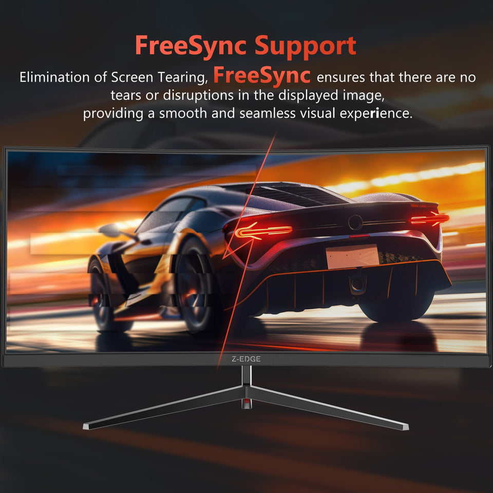 Z-EDGE 30 inch UWFHD 2560 x 1080 21:9 Ultra Wide 200 Hz 1 ms 1500R Curved Gaming Monitor. PIP / PBP. HDMI x 2. DP x 2. Support Universal Mount