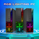 Dell OptiPlex Gaming Desktop Computer with Customized RGB Lights Intel i7 Quad-Core Processor 16GB RAM 512GB -1TB SSD Win 10 Pro WIFI. Gaming PC Keyboard & Mouse - Refurbished