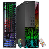 Dell OptiPlex Desktop Customized RGB Lights Computer with 22/24 Inch Monitor. Intel i7 Quad-Core Processor. 16GB RAM. 512GB -2TB SSD. Wi-Fi. Windows 10 - Refurbished
