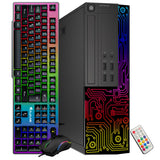 Dell OptiPlex Desktop Customized RGB Lights Computer with 22/24 Inch Monitor. Intel i5 Quad-Core Processor. 8GB -16GB RAM. 256 -2TB SSD. Wi-Fi. Windows 10 - Refurbished