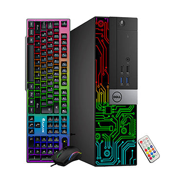 Dell Optiplex SFF RGB Desktop Computer PC. Intel Hexa-Core i5-8500 (up to 4.10 GHz). 16GB DDR4 RAM. 512 GB NVMe. Dual Monitor Support. Windows 11 Pro - Refurbished