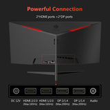 Z-EDGE 30 Ultrawide Curved Gaming Monitor 200Hz 1ms WFHD 21:9. Frameless LED Monitor. HDMI & DP. Universal Mount Compatible