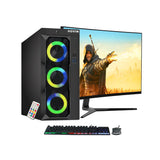 Gaming PC AQVIN Computer Tower PC. 27-inch Curved Gaming Monitor. Intel Core i7 - 6th/ 7th CPU.  32GB DDR4 RAM. 1TB SSD. RX 550/GTX1630/1050Ti/1650 HDMI. Windows 10 Pro. WIFI - Refurbished