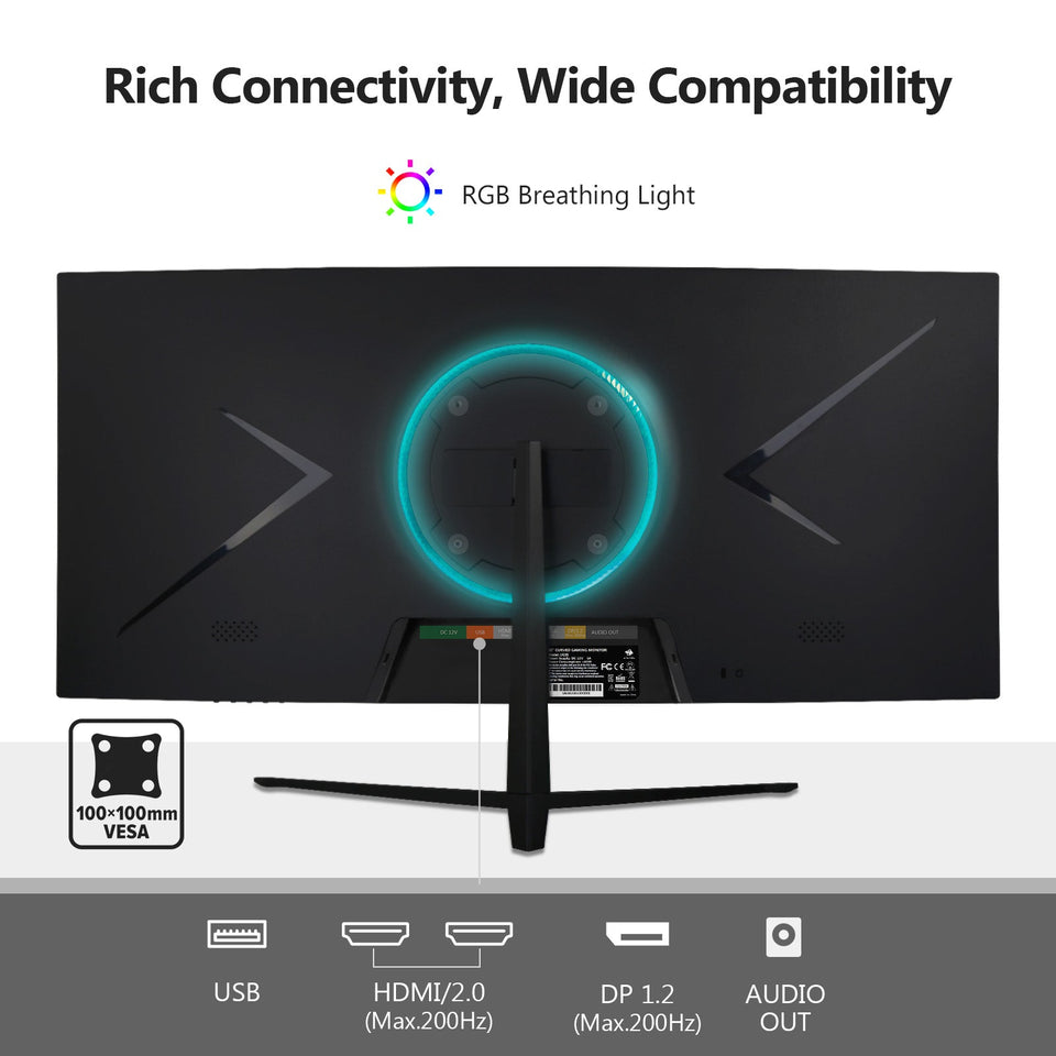 Refurbished: Z-EDGE 30 200Hz Ultrawide Curved Gaming Monitor