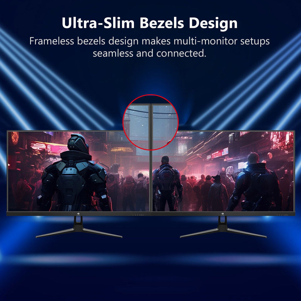 Z-EDGE 27 Inch 240Hz Gaming Monitor. FHD 1080P IPS Display. 1ms MPRT. AMD FreeSync. HDR Support. VESA Mount Compatible. Black