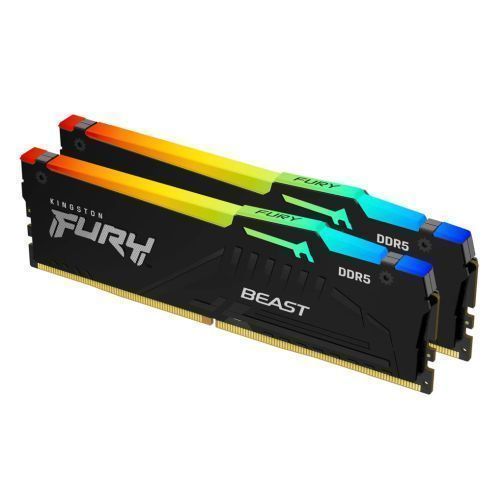 128GB (2x64GB) DDR5 5600MHZ CL36 Kingston Fury Beast RGB RAM