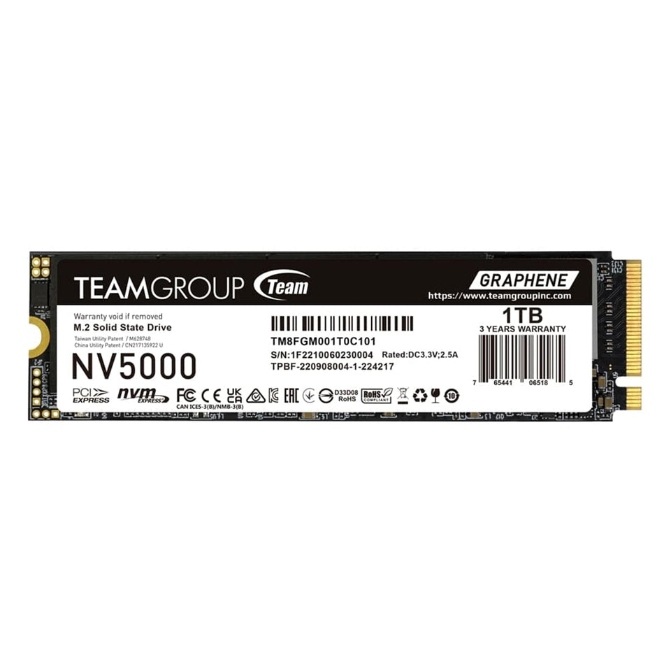 1TB TeamGroup NV5000 PCIe 4.0 NVMe M.2 SSD