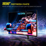 HAJAAN 27 Inch FHD Curved Gaming Monitor with RGB Backlight 165Hz Refresh Rate | VA Panel. Wall Mountable | HDMI. DP. USB (HM2724C)