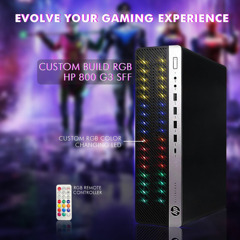 HP EliteDesk RGB Computer Desktop PC. Intel Core i7-6700. 16GB RAM. 2TB NVME SSD. Gaming Keyboard & Mouse. WiFi+ Bluetooth. Windows 10 Pro -Refurbished