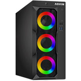 Gaming Desktop AQVIN Computer Tower PC. Intel Core i7 - 6th/ 7th CPU.  32GB DDR4 RAM. 1TB SSD Storage. RX 550/GTX1630/1050Ti/1650. Windows 10 Pro. RGB Keyboard and Mouse - Refurbished