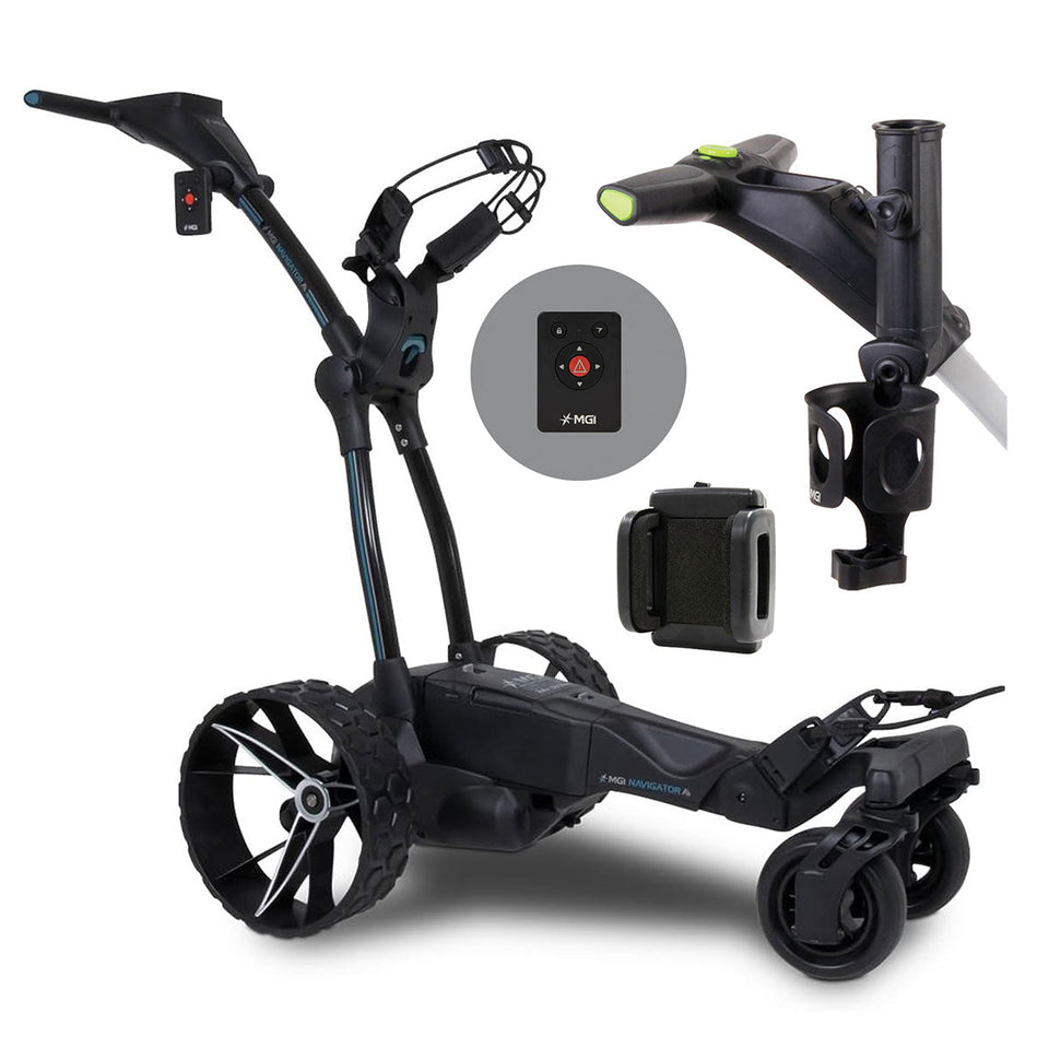 MGI Ai Navigator GPS+ Electric Golf Push Cart with Remote Control (36-Hole Battery)