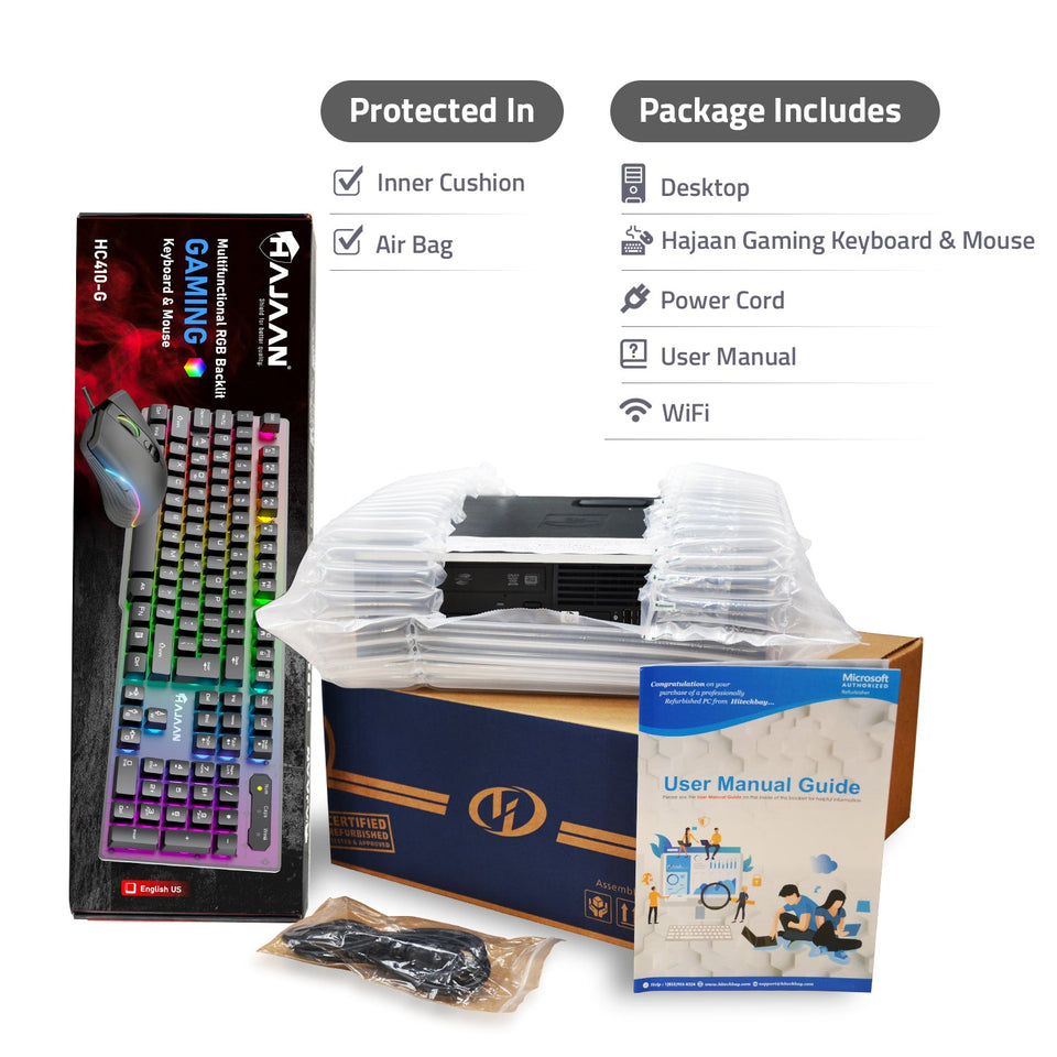 Dell Optiplex RGB Desktop Computer PC. Intel Hexa-Core i5-8500 up to 4.10 GHz. 32GB DDR4 RAM. 2TB NVMe SSD. Dual Monitor Support. Windows 11 Pro. WiFi + Bluetooth - Refurbished