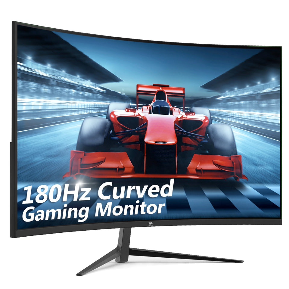 Refurbished: Z-EDGE 24 Inch Curved Gaming Monitor 180Hz 1ms Full HD 1080P HDMI & DP Port Support Universal Wall Mount