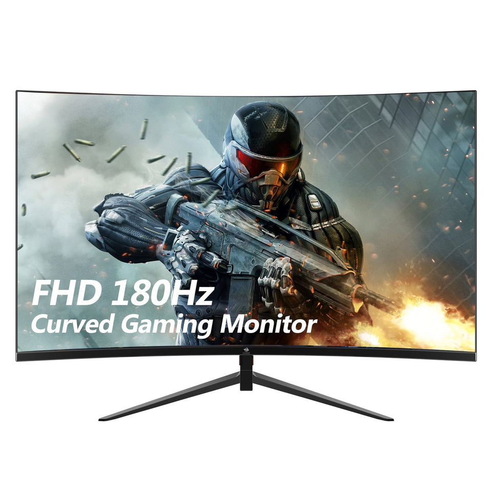 Refurbished: Z-EDGE 24 Inch Curved Gaming Monitor 180Hz 1ms Full HD 1080P HDMI & DP Port Support Universal Wall Mount