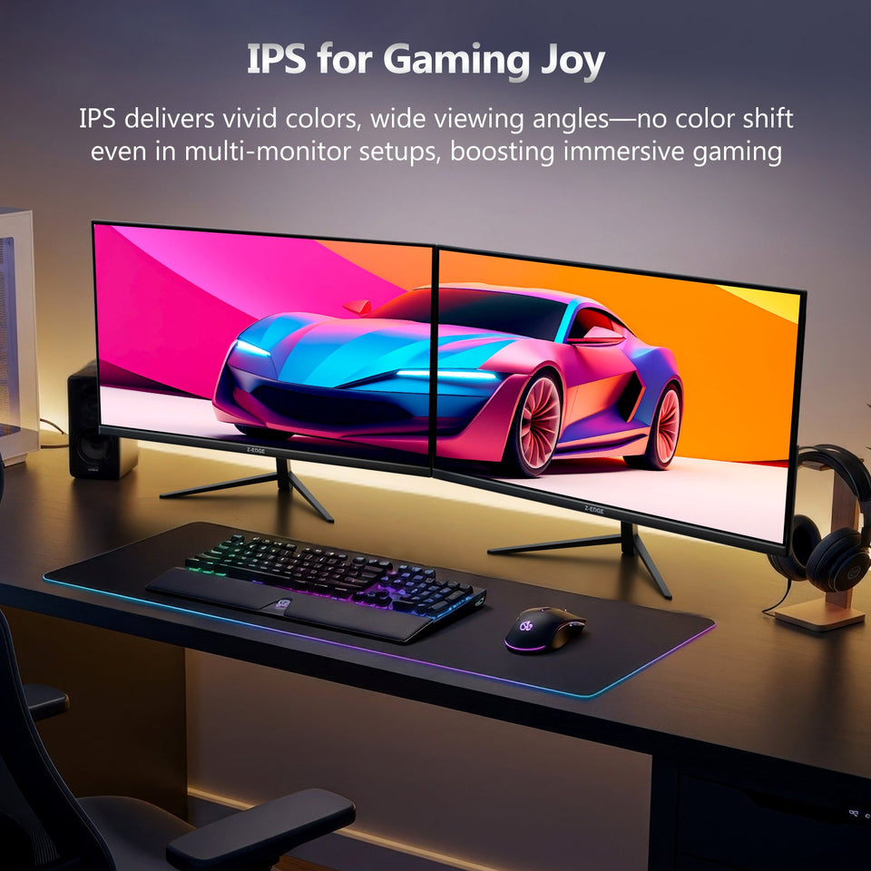 Z-EDGE 24 240Hz IPS Gaming Monitor. FHD 1920x1080 FreeSync
