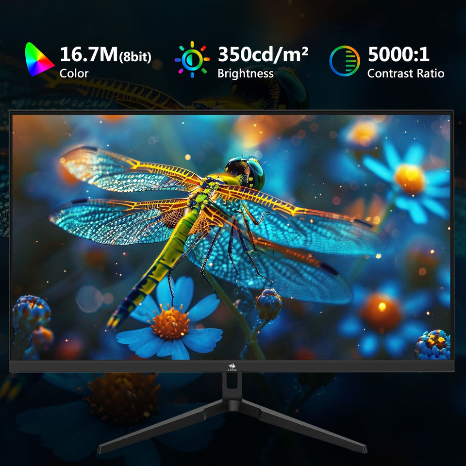 Z-EDGE UG25F 24.5 Gaming Monitor 240Hz. FHD 1920x1080 Computer Monitor. 1ms Frameless LED. AMD Freesync Premium Display Port x1 HDMI x2. HDR. Contrast Ratio 5000:1