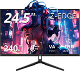 Z-EDGE UG25F 24.5 Gaming Monitor 240Hz. FHD 1920x1080 Computer Monitor. 1ms Frameless LED. AMD Freesync Premium Display Port x1 HDMI x2. HDR. Contrast Ratio 5000:1
