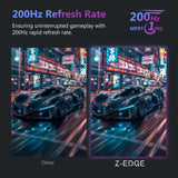 Z-EDGE 27 inch Gaming Monitor 200Hz 1ms FHD (1920x1080p) Computer Monitor. 99% sRGB HDR10 HDMI & DP Port. Wall Mount