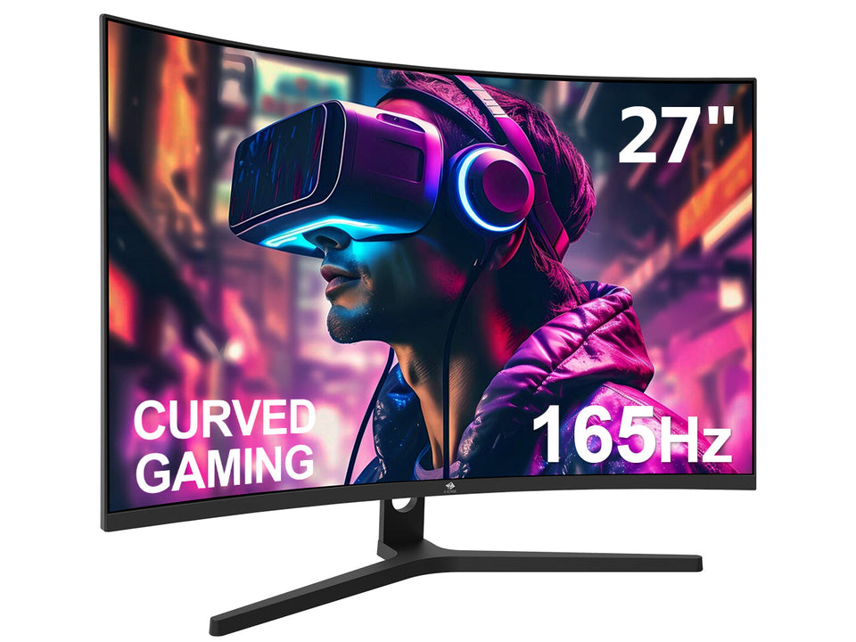 Z-Edge 27 inch Curved Gaming Monitor. FHD 1080P Gaming Monitor 165Hz VA 1ms 1500R Curved Monitor with Frameless LED. AMD Freesync Premium. 1x Display Port 1.4. 2X HDMI 2.0