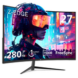 Z-EDGE 27-inch Curved Gaming Monitor 16:9 1920x1080 280Hz 1ms Frameless LED Gaming Monitor. UG27P. DP HDMI