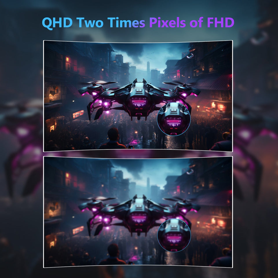 Z-EDGE 27-inch Curved Gaming Monitor 16:9 2560x1440 165/144Hz 1ms Frameless LED Gaming Monitor. UG27Q DP HDMI