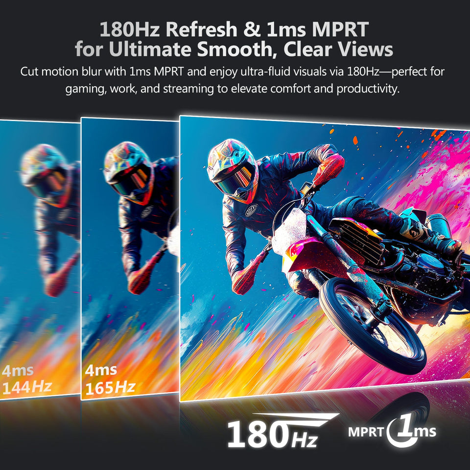 Z-EDGE 27 Inch 180Hz Curved Gaming Monitor. QHD 1440P Fast IPS Display. 1ms MPRT. AMD FreeSync. HDR Support. VESA Mount Compatible