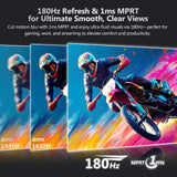 Z-EDGE 27 Inch 180Hz Curved Gaming Monitor. QHD 1440P Fast IPS Display. 1ms MPRT. AMD FreeSync. HDR Support. VESA Mount Compatible