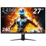 Z-EDGE 27 240Hz 2K IPS Gaming Monitor. QHD(2560x1440)   Freesync. HDMl x2. DisplayPort x2