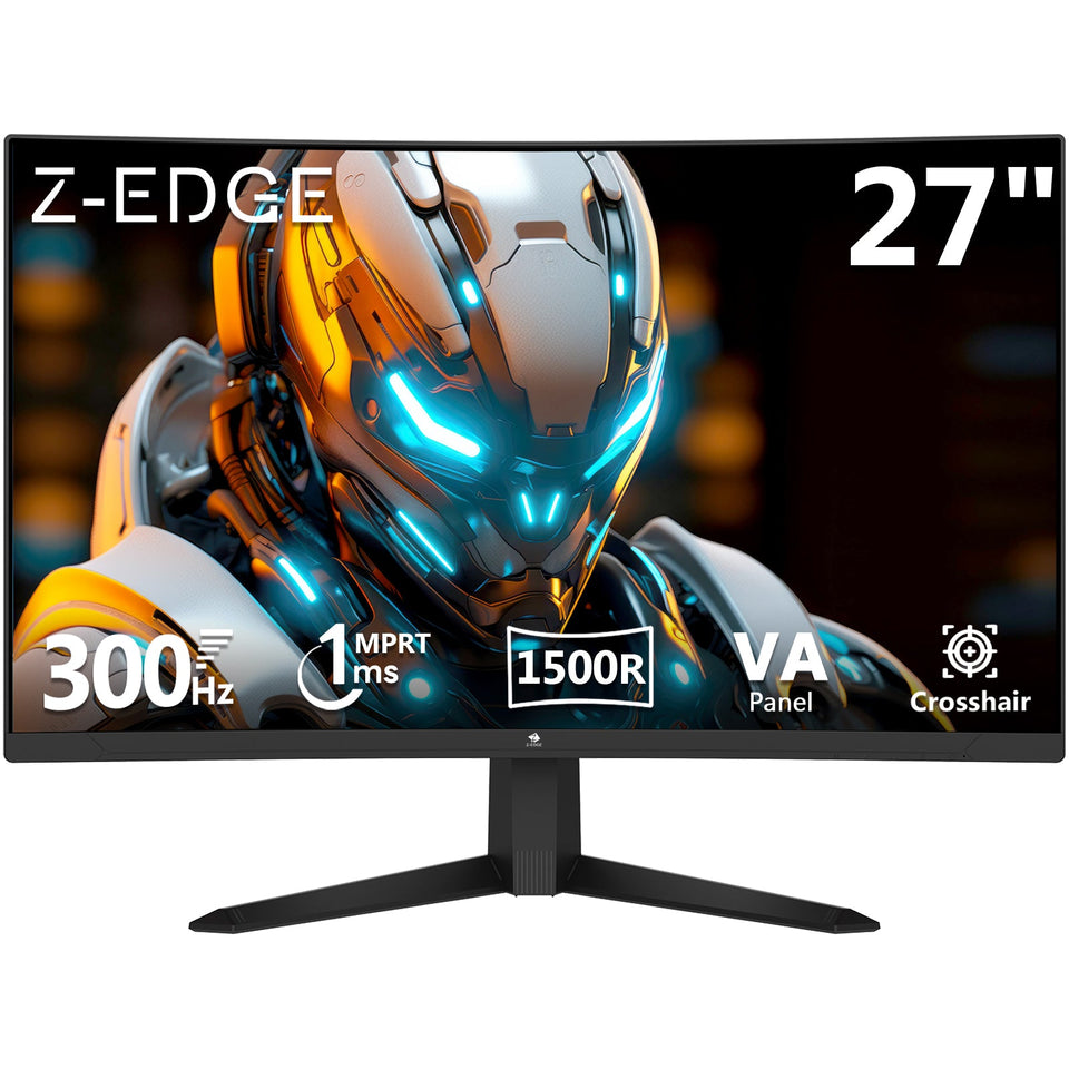 Z-EDGE 27 1080P Full HD 300Hz 1ms Curved Gaming Monitor. HDMI x 2. DP x 2