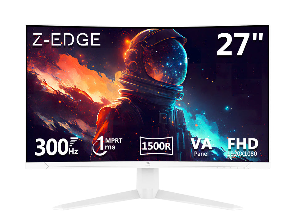 Z-EDGE UG27S 27 300Hz Cuved Gaming White Monitor