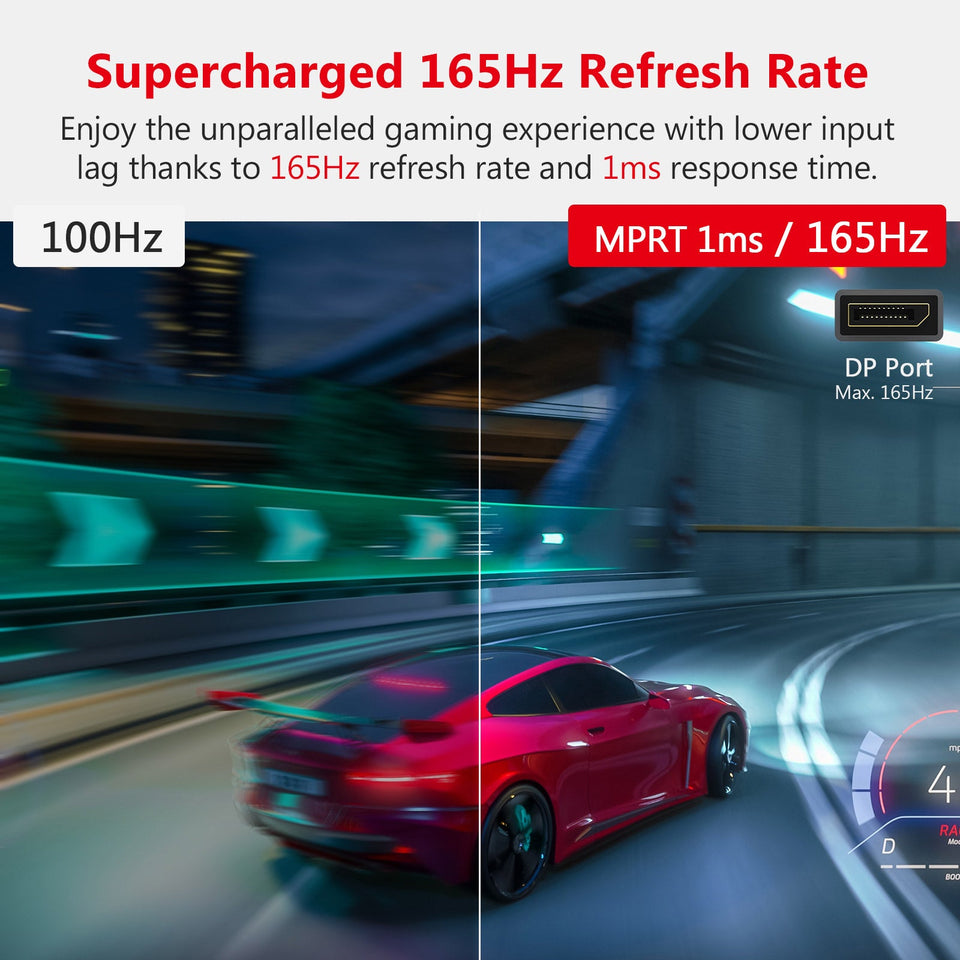 Z-EDGE 32 inch Curved Gaming Monitor. 16:9 QHD 2K 2560x1440 170/144Hz 1ms Frameless LED Gaming Monitor. DP HDMI