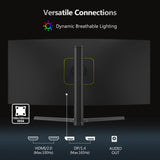 Z-EDGE UG34 34  165Hz QHD Ultrawide Curved Gaming Monitor Adjustable Stand