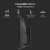 Z-EDGE UG34 34  165Hz QHD Ultrawide Curved Gaming Monitor Adjustable Stand