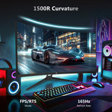 Z-Edge 34 Ultrawide 2K Curved Gaming Monitor with 165Hz Refresh Rate. 21:9 Aspect Ratio. 1ms MPRT. 3440x1440 Resolution. 1500R Curvature. VA Panel. 178 Viewing Angles.