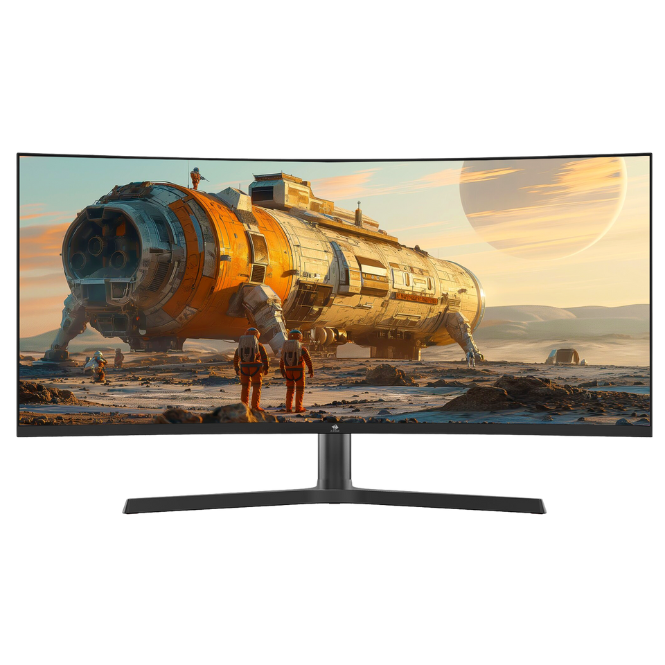 Z-Edge 34 Ultrawide 2K Curved Gaming Monitor with 165Hz Refresh Rate. 21:9 Aspect Ratio. 1ms MPRT. 3440x1440 Resolution. 1500R Curvature. VA Panel. 178 Viewing Angles.