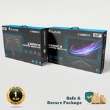 HAJAAN 32 Inch FHD 1080p Curved Gaming Monitor with RGB Lighting 200Hz Refresh Rate with VA Display. Built-in Speakers. Tilt Adjustment. Wall Mountable 2x HDMI. DP (X3223C) - Black