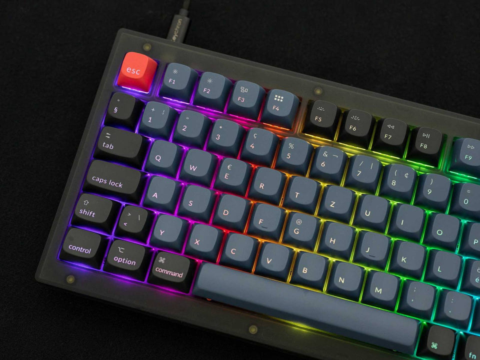 Keychron V1 Knob QMK Frosted Black RGB ISO UK ABS K Pro Red