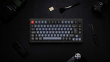 Keychron V1 Knob QMK Frosted Black RGB ISO UK ABS K Pro Red