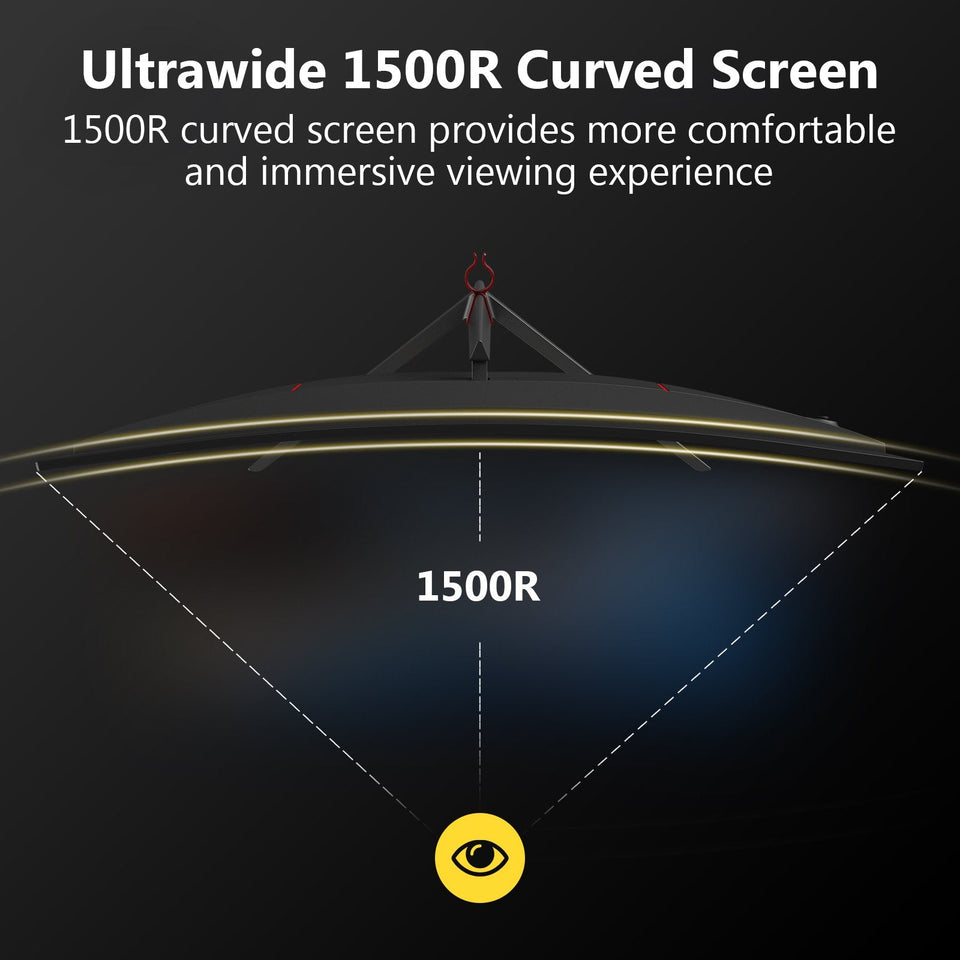 Refurbished: Z-EDGE 27 200Hz Curved Gaming Monitor 1ms Full HD 1080P HDMI & DP Port Support Universal Mount