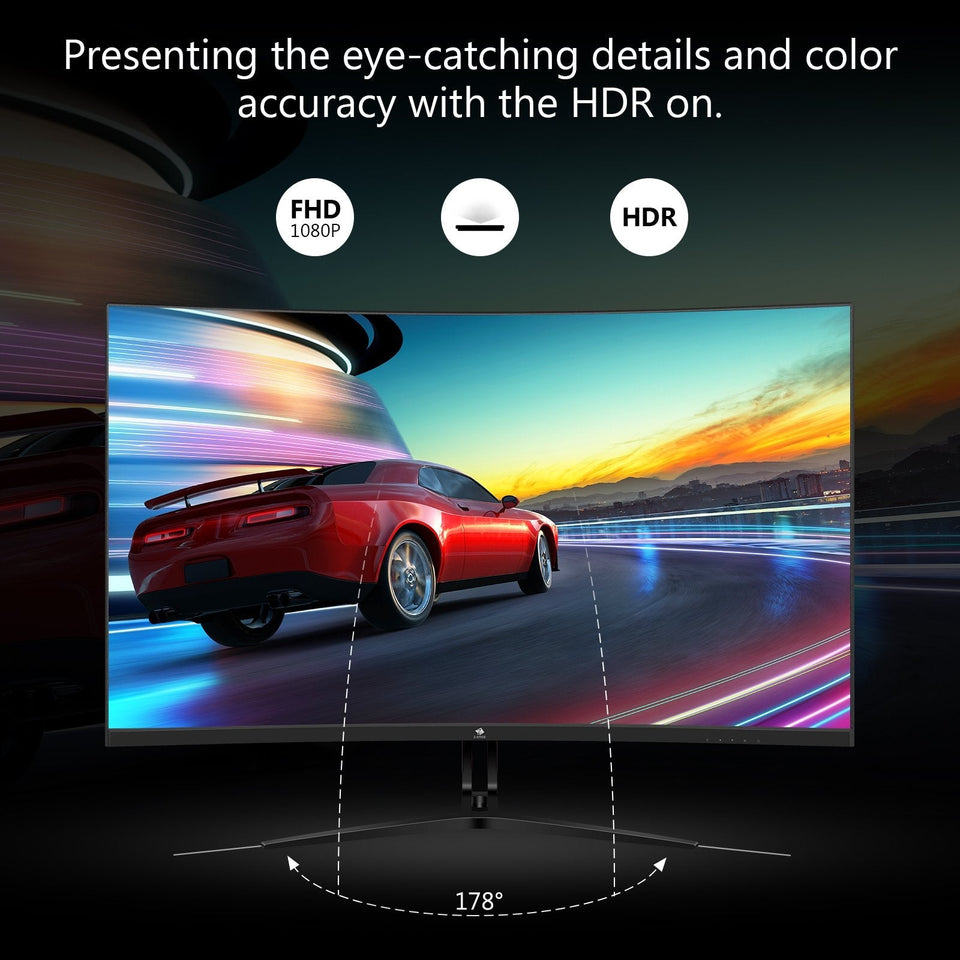Z-EDGE 32 inch 1080P Full HD 1920 x 1080 240 Hz 1 ms Curved Gaming Monitor.  HDMI + DP. Support Universal Mount
